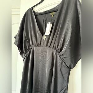 NWT Sugarlips Black Satin Gown
